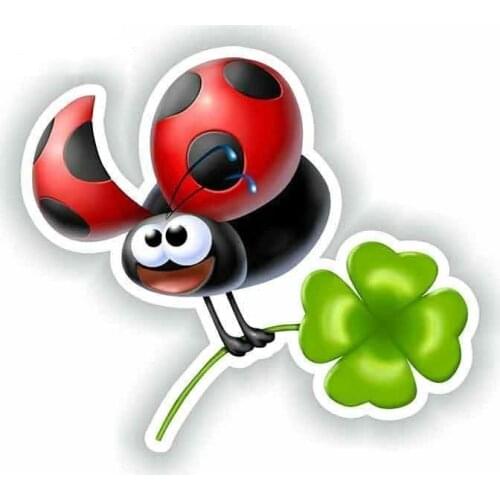 Funny 13cm For Ladybug Fine Decal Personality Stickers Vintage Drag Racing Decal Sticker Car Styling Body For Car Decor