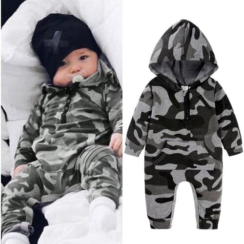 Ins Climb Clothes Spring Autumn Infant Baby Conjoined Length Climb Child Camouflage Clothing Childrens Clothing Boys Baby Clot