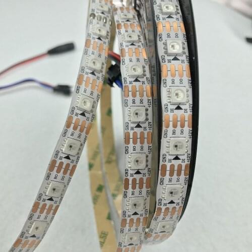 WS2815 DC12V addressable full color RGB 5050 LED strip;60leds/m;5m;waterproof in silicon coating;IP65;WHITE PCB