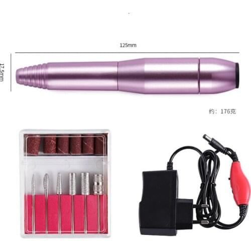 1set Power Professional Electric Manicure Machine Pen Pedicure Gel Milling Cutters Kit Portable Nail Drill Pen Machine Equipment