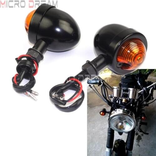 1 Pair Motorcycle Rear & Front Turn Signal Flashing Indicator 12v 10w Blinker Lights For Harley Softail Dyna Chopper Bobber