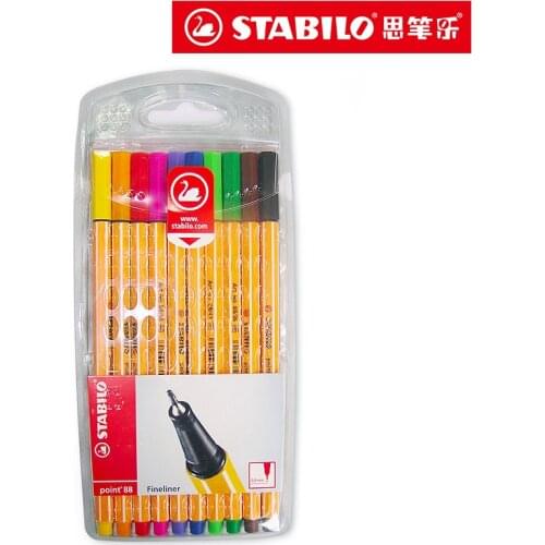 10pcs/20pcs Set Stabilo fiber pen multicolour hook line pen caneta-stabilo pen