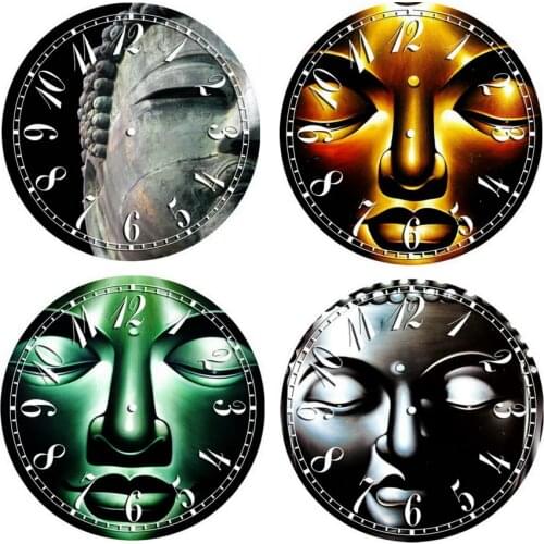 5d diamond painting Buddha pattern wall clock coffee cross stitch 3d rhinestone diamond mosaic embroidery home decoration