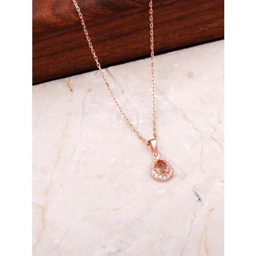 Authentic Anatolian Mardin-Midyat Filigree Art Pure Silver Mini Drop Silver Necklace Handmade Elegant Gemstone Girl Necklace