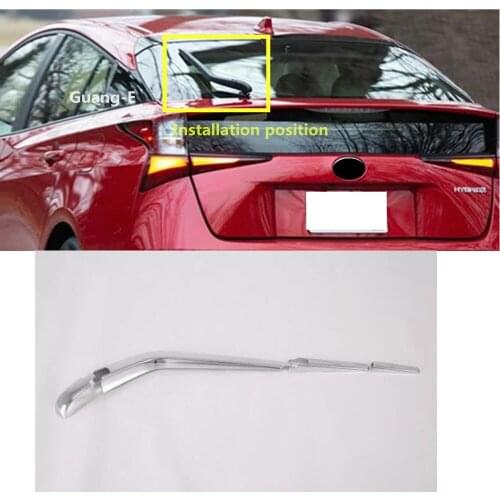 For Toyota Prius 2019 2020 Car Styling ABS Chrome Rear Glass Wiper Nozzle Cover Frame Trim Tail Window Trim 4pcs