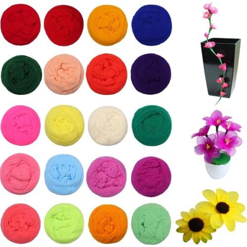 5pcs Color Nylon Stocking Ronde Flower Material Tensile Stocking Material Accessory Handmade Wedding Home DIY Nylon Flower