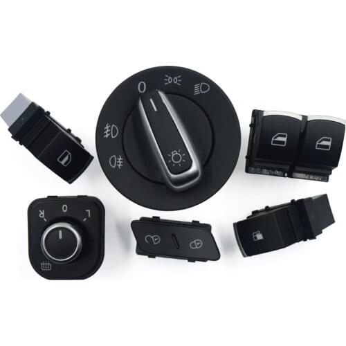 Window Mirror Headlight Door Control Switch For VW Passat B6 Golf MK5 6 R32 GTI MK5 Rabbit Tiguan 5K3959857 1K0962125 5ND941431A
