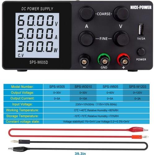 Switching Source Power Supply Adjustable Voltage Stabilizer 30V 5A 10A 60V Laboratory Voltage Regulator for Phone Repair 220 V