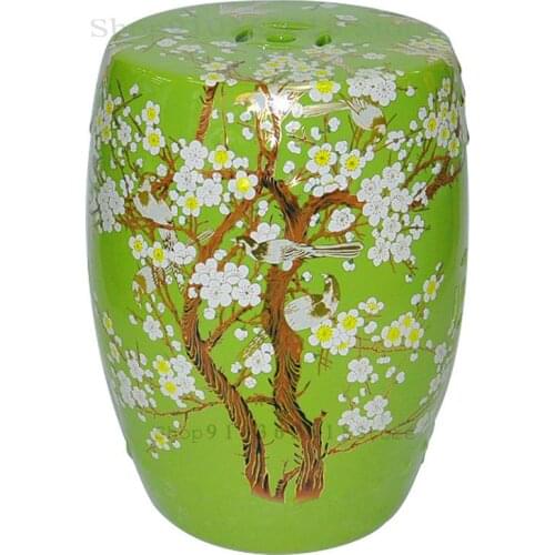Customized Jingdezhen Ceramic Drum Stool Chinese New Chinese Guzheng Stool Ceramic Stool Shoe Shoe Stool Shoe Stool Porcelain Pi