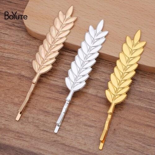 BoYuTe (20 Pieces/Lot) 55*2MM Metal Iron Barrette Welding 50*13MM Twig Factory Direct Sale DIY Hair Accessories Materials