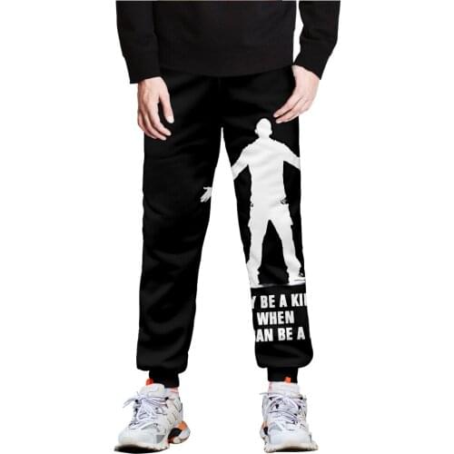 Fashionable new clothing jogging pants 3D printing Eminem mens clothing womens casual trousers hot sale mens black leggings