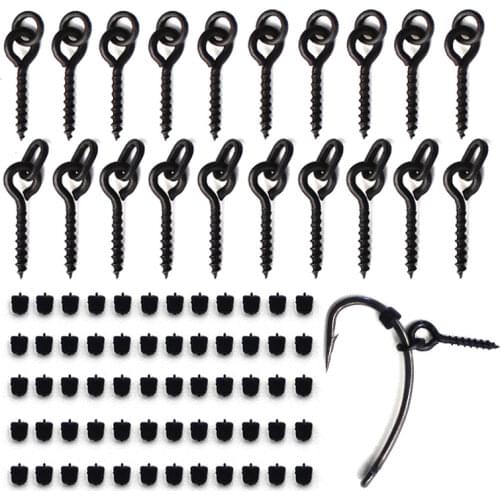 Carp Fishing Accessories Hook Stops Beads For Ronnie Rig Hook Stopper+Bait Screw For Carp Rig Pop Up Boilies Stop Fishing Tackle