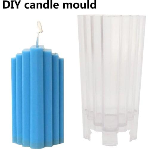 New DIY Candle Mould Handmade Candle Mold Plastic Candle Soap 3D Mould DIY Aromatherapy Plaster Handcraft Candle Mold