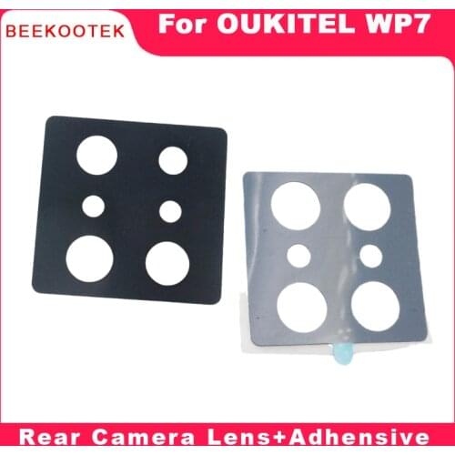 New Original Oukitel WP7 Rear Back Camera Lens Glass+Foam Adheisive Repair Replacement Parts For Oukitel WP7 6.53 Inch Smartphon