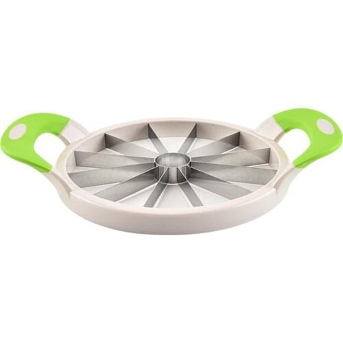 Fruit Slicer Cutter Large Watermelon Slicer With Comfort Rubber Handle Household Stainless Steel Cantaloupe Pineapple Lemon Oran
