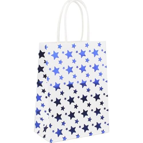 Gift Paper Bag Wedding Candy Packaging Recyclable Party Bag Boutique Kraft Paper Gift Bag Stand Up Star Bag Favor Treat Gift Bag