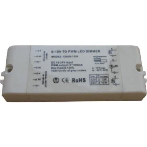 Constant current 0-10V to PWM LED dimmer,24W