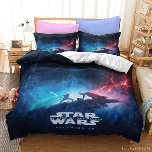 Star Wars Film 3d Bedding Set Queen King Size Comforter Cover Pillowcase Set Comfortable Duvet Cover Set Home Textile Bedclothes