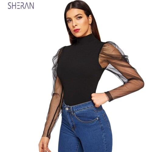 Женские однотонные футболки SHERAN China At AliExpress