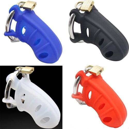 Manyjoy Silicone Chastity Cage Bondage Adjustable Restraint Flexible Control Ring Lock