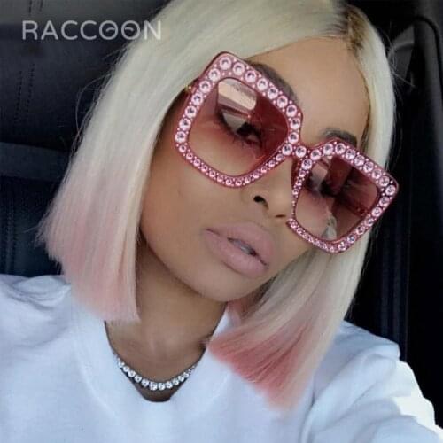 Shining Diamond Sunglasses Women Brand Design Flash Square Shades Female Mirror Rhinestones Sun Glasses Fashion Oculos Lunette