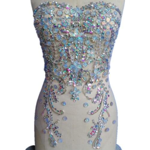 Rhinestone Luxury Net yarn clothing accessories For Evening dress
