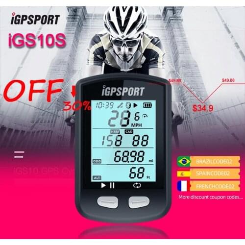 IGPSPORT iGS10 S GPS Enabled Bike Bicycle Computer iGPSPORT 10s Road / MTB Wireless Speedometer Odometer