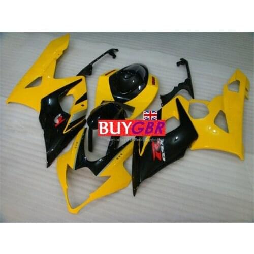 Motorcycle Fairing Yellow Fairings K5 For Suzuki GSXR1000 K5 2005 2006 05 06 Fairing Free windscreen Buygbr