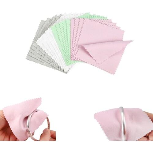10-50pcs Polish Polishing Cloth Silver Color Cleaning Polishing Cloth Soft Clean Wipe Wiping Cloth For Silver Gold Jewelry Tool