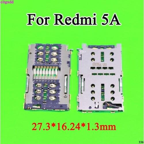 2X for Xiaomi Redmi 5A SIM Card Slot Reader SIM Card Connector Socket Holder Tray for Redmi 5A Card Reader Repair Spare Parts