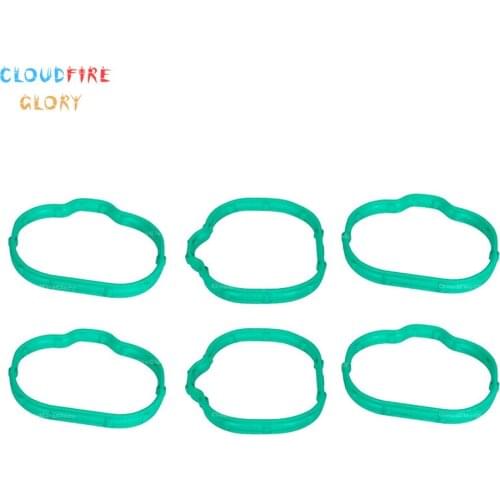 CloudFireGlory 6Pcs Engine Intake Manifold Gasket 7T4Z9439E 7T4Z-9439-E For Ford Explorer 3.5L 11-18 Mustang 2011-17 F150 Taurus