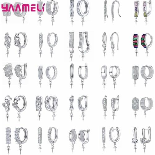 Big Sale 925 Sterling Silver Clasp Pinch Bail Connectors Bail Beads Jewelry Findings Handemade Earring DIY Accessory