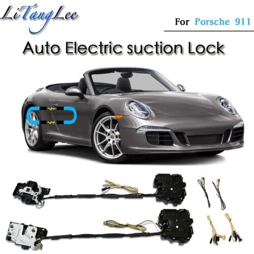 For Porsche 911 2012~2016 Car Soft Close Door Latch Pass Lock Actuator Auto Electric Absorption Suction Silence Closer