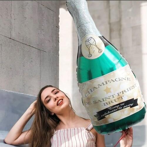 Big Whisky Champagne Bottle Cup Balloons Happy New Year Birthday Party Decorations Kids Adult Crown Birthday Wedding Balloon