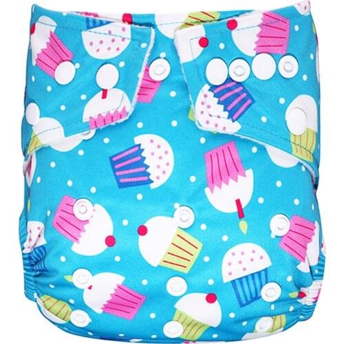 [ 6.18 Promotion] 6 Diapers + 6 Diaper Absorbent Liners Reusable Cloth Nappy Baby Infant Diapers Pocket inside Newest Prints New