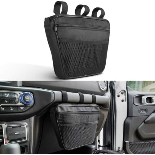 Passenger Seat Grab Bar Storage Bag Handle Accessory Storage Pouch Organizer Bag for Jeep Wrangler Jk Jl Jku Tj Yj Cj 1965-2018