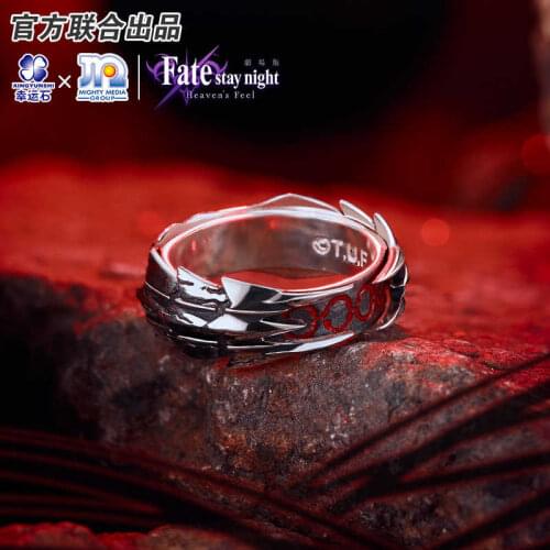 Fate Stay Night Heavens Feel Saber Alter Sakura Matou Anime FGO FSN Ring 925 Sterling Silver Rin Emiya Action Figure Gift