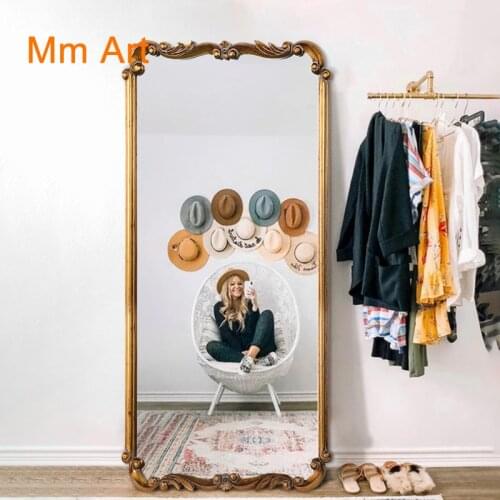 French classic long mirror retro dresser bedroom dresser mirror wall mounted long mirror custom made