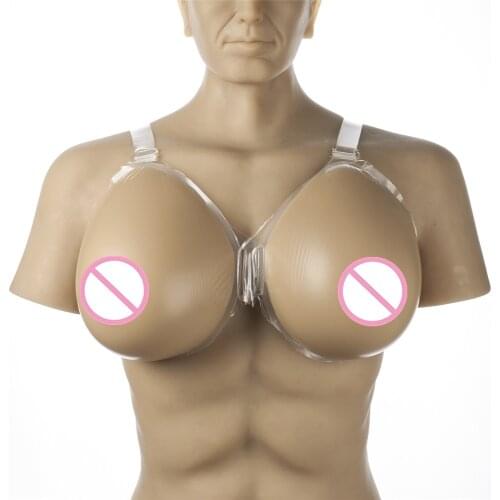 Realistic Breast Forms 2800g/pair Crossdresser Tits Strap-On Silicone Breasts Transsexual Artificial Fake Boobs