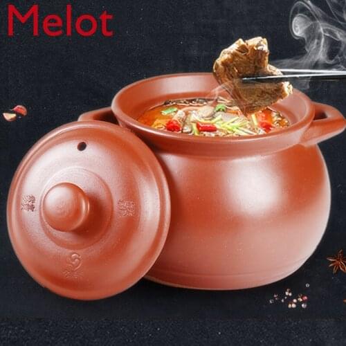 Casserole High Temperature Resistant Redware Pot Stewing Pot Yixing Purple Sand Stew Pot Ceramic Large