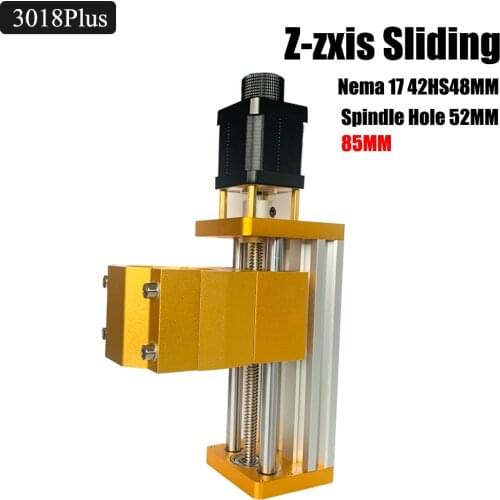 New Z-axis Screw Aluminium Slide Table 85mm Stroke Linear Actuator Kit Apply Nema17/52 42/57 Stepper Motor Spindle Hole 52mm