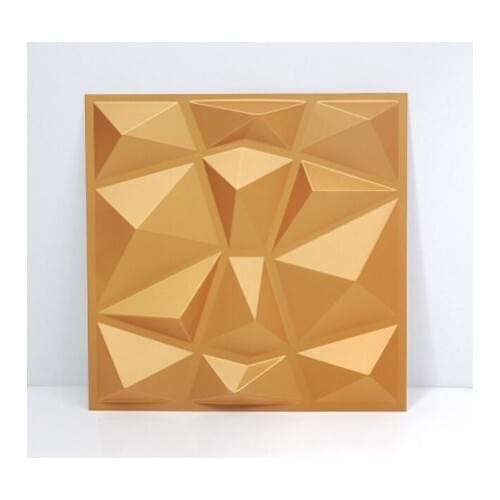 Colorful Home Pvc Space Golden Home Decor 3D Wall Panel 50*50
