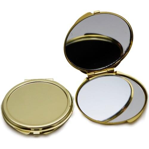 Round Gold Compact Makeup Mirror Pretty Compact Mirror Pretty Ladies Handbag Mirrors #18032
