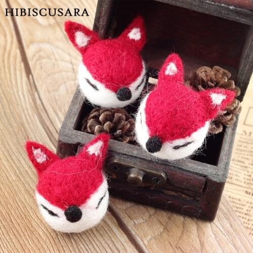 Cute Fox Wool Felted Baby Headwear Accessories DIY Headbands Fox Wool Felt Infant Photography Props Wool Felted Photo Prop