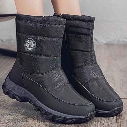 Fashion Women Waterproof Winter Boots Slip On Womens Warm Casual Shoes Ladies Platform Boots Shoes Woman Female Chaussure Femme