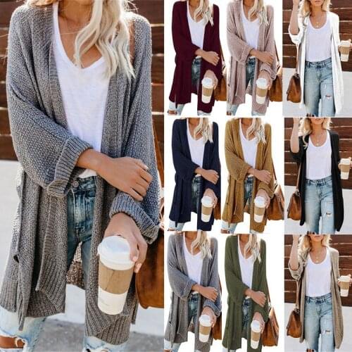 2020 New Fashion Cardigan Sweater Coat Womens Winter Stitching V-Neck Sweater Khaki Pink Gray Black Beige Military Green Royal