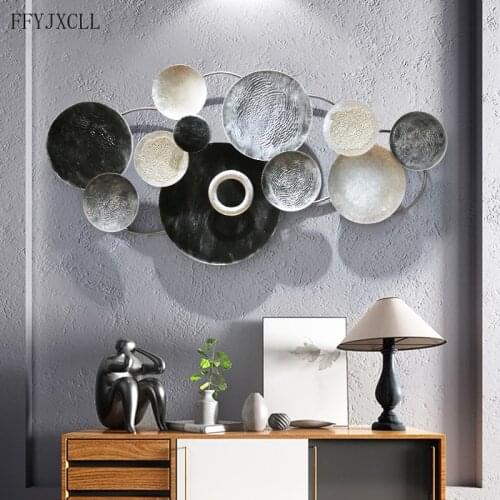 New Chinese Luxury Wall Decoration Wrought Iron Wall Decoration Living Room Background Wall Pendant Creative Three-dimensional