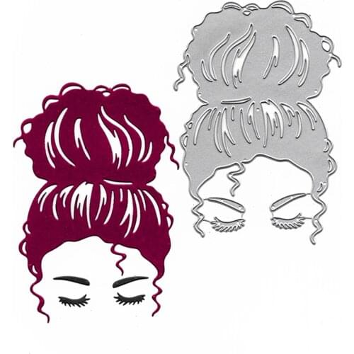 Bun Girl New Cut Die For 2021 Scrapbooking Stamping Embossing Folder for Card Making Crafts Molds Photo Album Cutting Templates