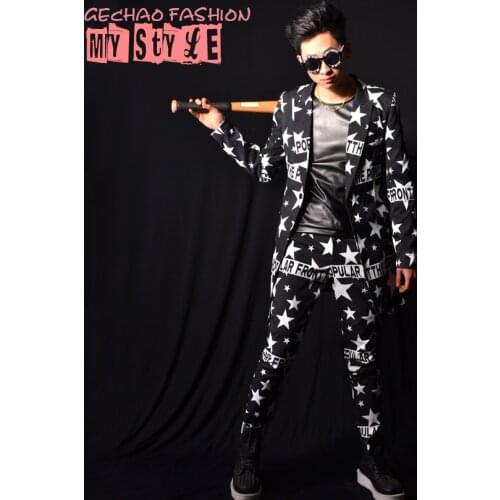 S-5xl 2020 New Mens Clothing Fashion Slim Dj Star Medium Length Suit Plus Size Fashion Men Suits Free Shipping