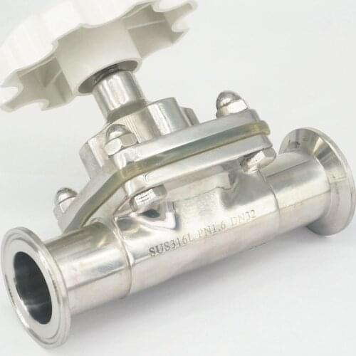 1-1/4" 32mm 316 Stainless Steel Sanitary 1.5" Tri Clamp Diaphragm Valve Brew beer Dairy Product